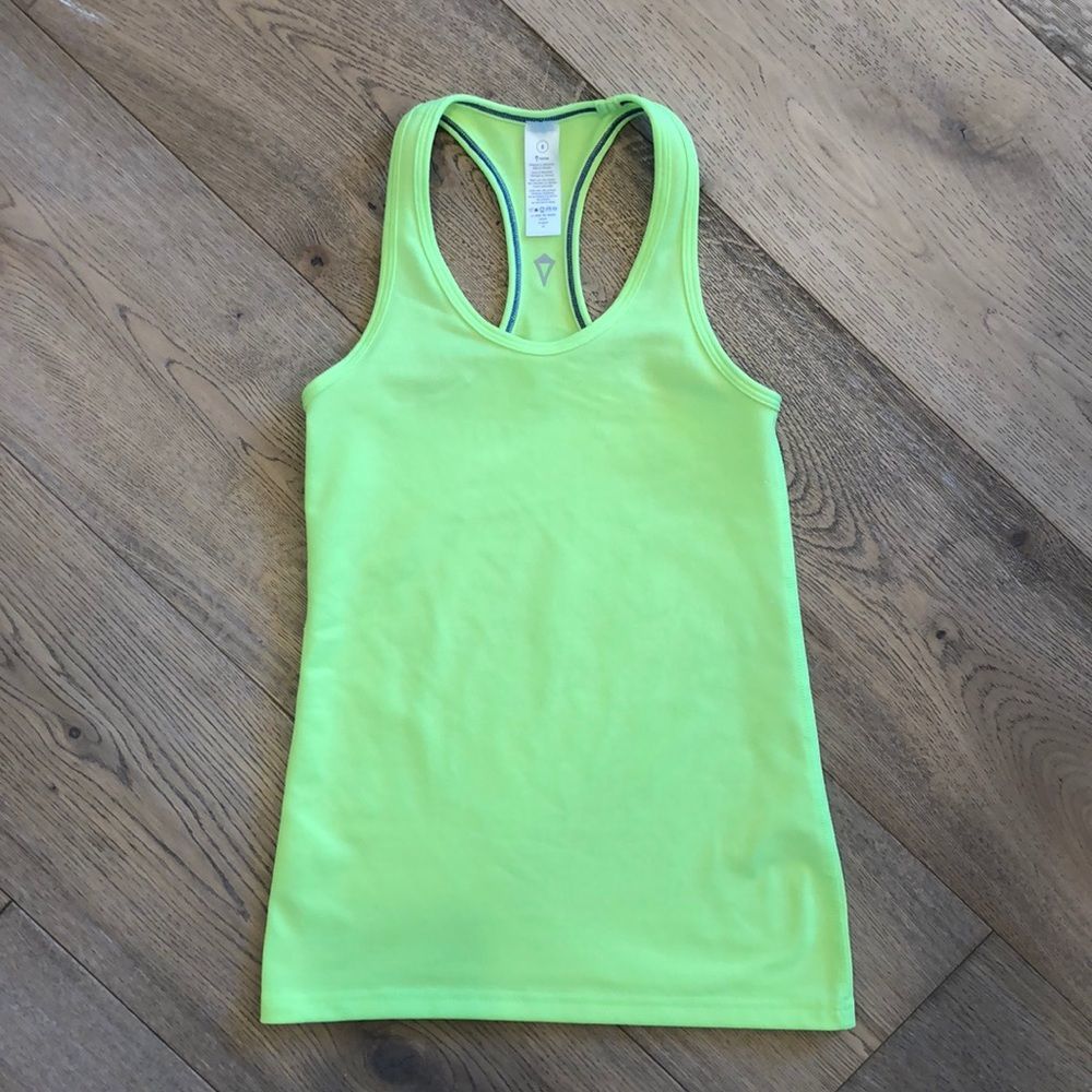 Ivivva by Lululemon Neon Green Racer Back Tank Top, Girls 12